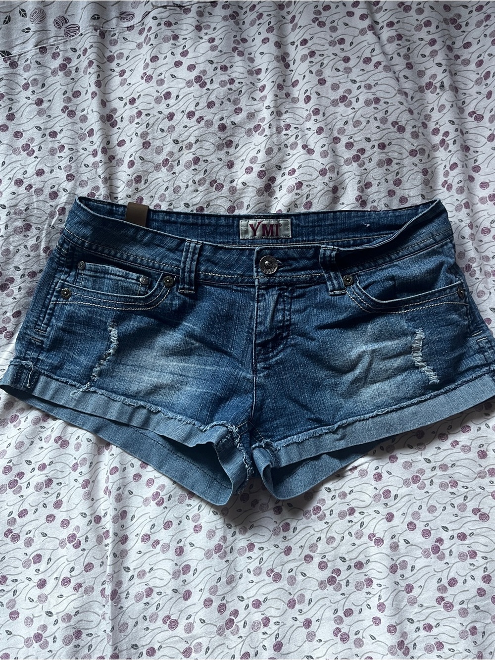 y2k low rise mini jeans